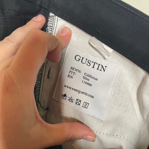 Gustin #435 CLASSIC TWILL 5 POCKET - BLACK - Picture 8 of 10